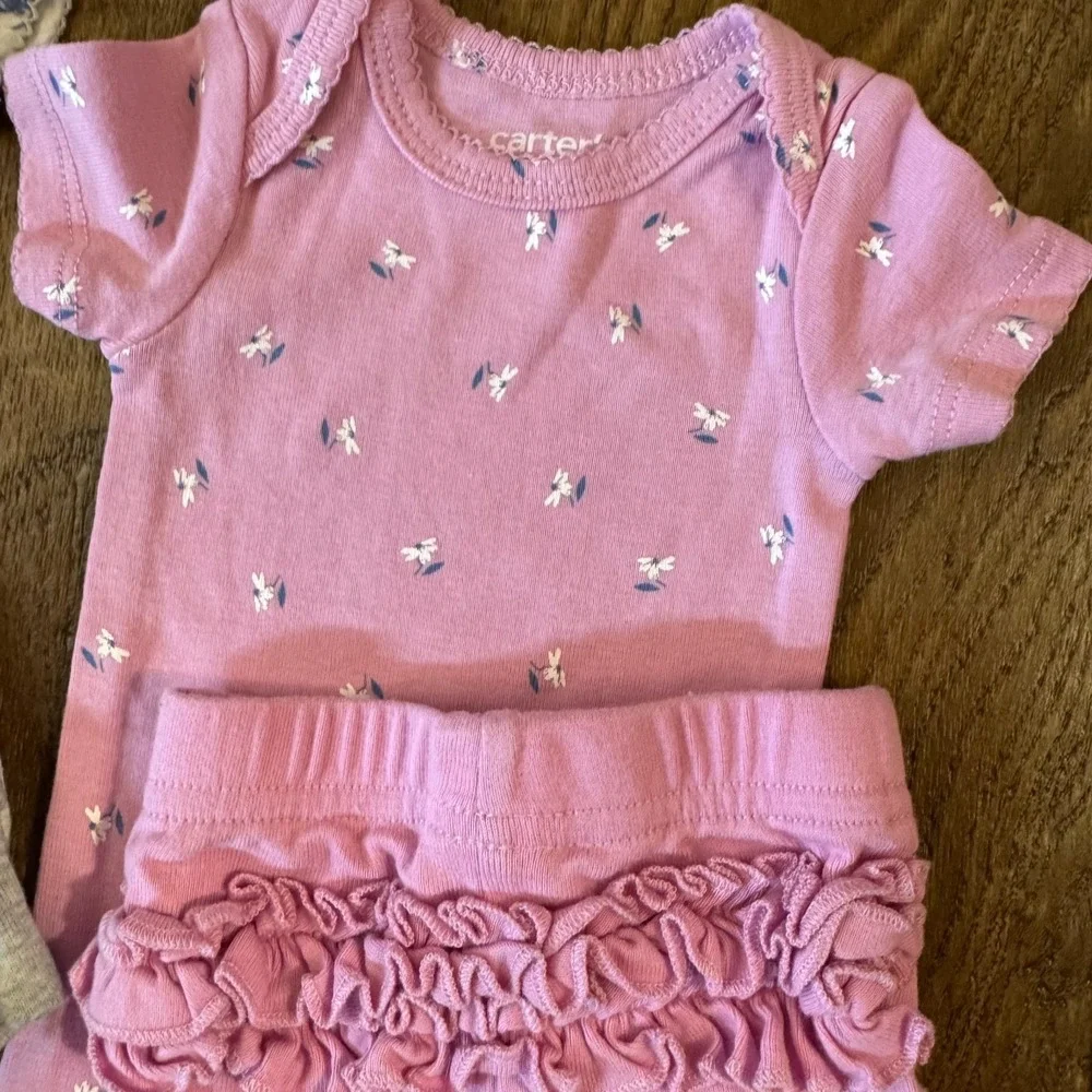 Carters Baby Newborn Girl Bundle Bodysuits Shirts Pants Lot Outfits Butterfly